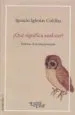 AudioLibro Que Significa Analizar? de Ignacio Iglesias Colillas