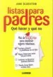 AudioLibro Listas para Padres: Que Hacer y que no de Jane Bluesteins